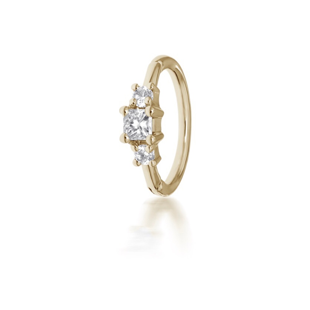 Maria Tash 5/16” 2mm Diamond Princess Ring